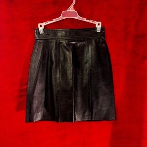 Handmade vintage leather skirt